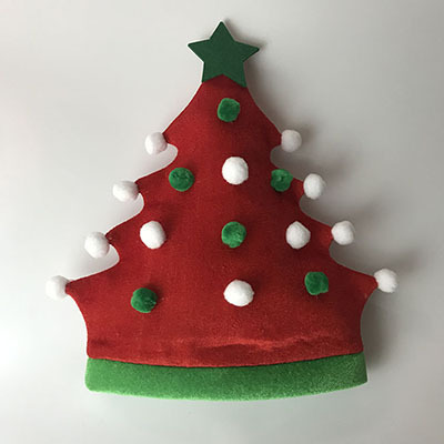 Christmas Elf Tree Hat Gold Velvet adult kid Hat Christmas Decorations Hat