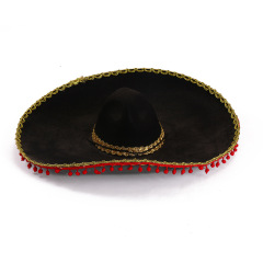 Christmas Halloween Mexican ethnic style hat performance dance colored straw hat Carnival Party Hat