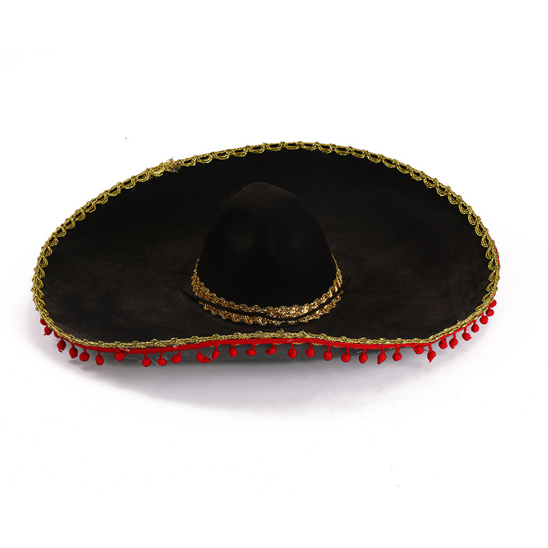 Christmas Halloween Mexican ethnic style hat performance dance colored straw hat Carnival Party Hat