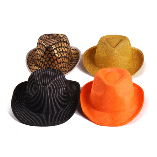 European and American style western cowboy hat rivet wool hat men's and women's big eaves outdoor travel mountaineering hat