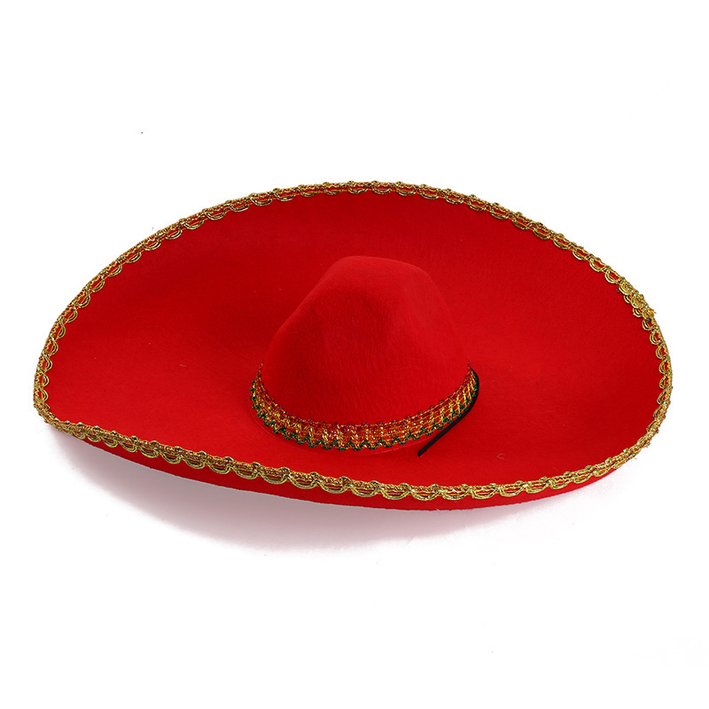 Christmas Halloween Mexican ethnic style hat performance dance colored straw hat Carnival Party Hat
