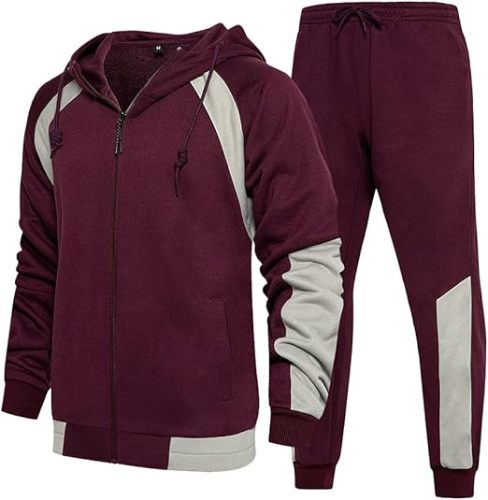 Men's hooded sportswear, long sleeved full zipper sportswear, sportswear set, sportswear activity jacket and pants