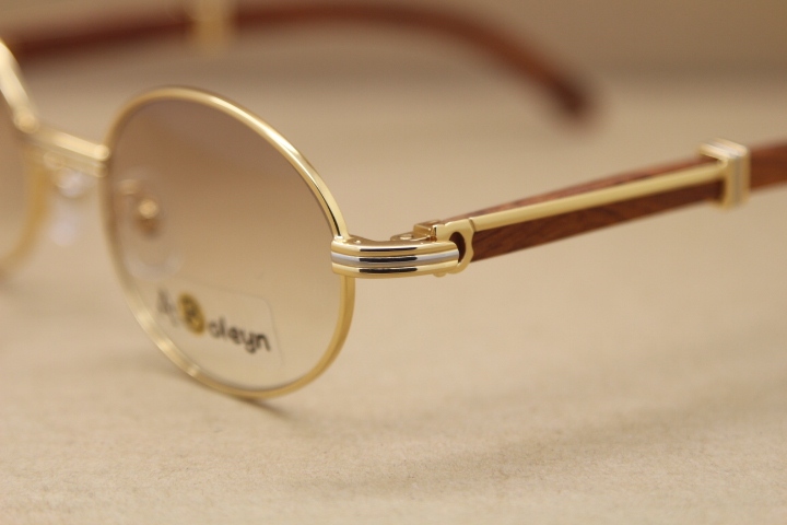 Cartier Wholesale Metal Material Wood Sunglasses Unisex 2822546 CT Sunglasses Size:53