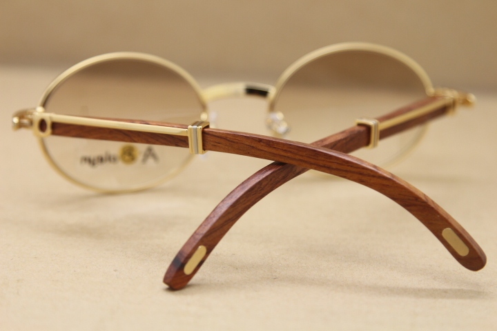Cartier Wholesale Metal Material Wood Sunglasses Unisex 2822546 CT Sunglasses Size:53