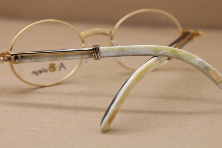 Cartier Wholesale Metal Material optics Black Mix White Glasses Unisex 2822546 Eyeglasses Size:53