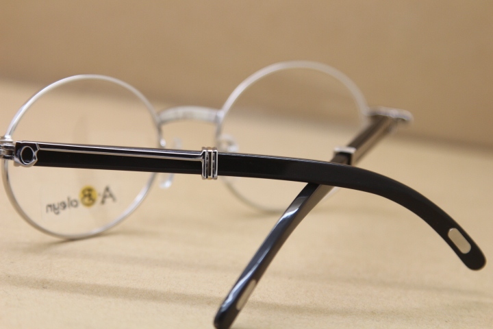 Cartier Wholesale Black Buffalo horn CT brand designer with logo optics Hot 7550178 Eyeglasses Metal Material Original Size:55