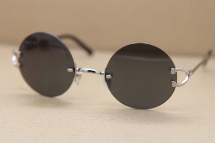Cartier Brand designer with logo Sunglasses CT 2804392 Rimless Metal Material Sunglasses