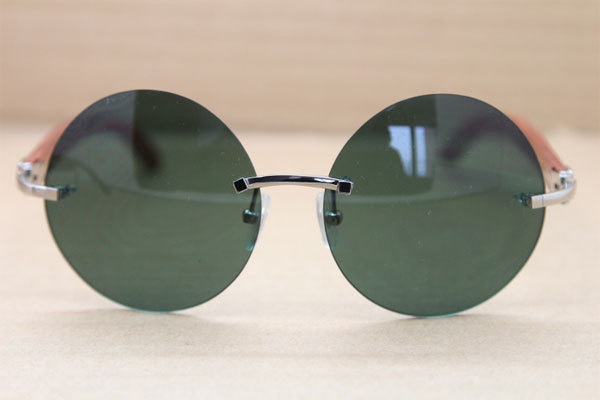 Hot Cartier CT3524012 Rimless Original Wood Sunglasses Size:57