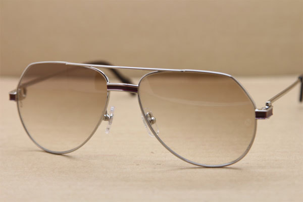 CT Men luxury brand Hot Sunglasses Metal 1182503 Sunglasses in Gold Mix Wine Brown Lens