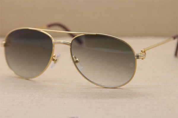 CT Men luxury brand Hot Sunglasses Metal 1185210 Sunglasses in Gold Mix Silver Brown Lens