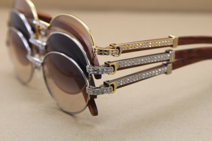 NEW Diamond Sunglasses 7550178 Wood Original  luxury brand Unisex Sunglasses