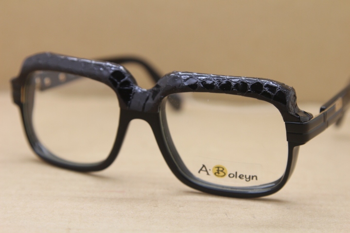 Hot VINTAGE Mod607 Snake leather Eyeglasses eye glasses frames for men brand