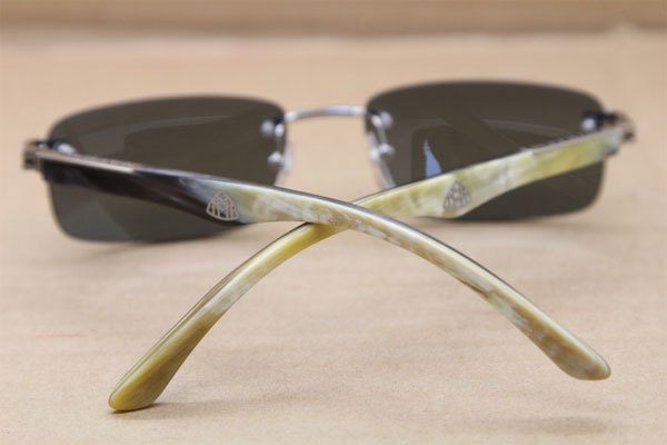 designer Brand Sunglasses MAYBACH Rimless Black White Buffalo Horn Glasses