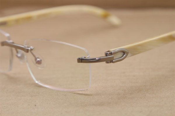 Cartier Rimless T8100907 Optical White Genuine Natural in Gold