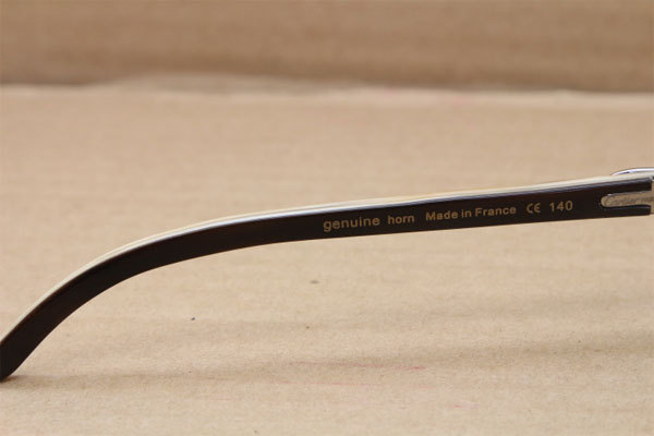 Genuine Natural Buffalo horn White inside Black Rimless Sunglasses Rimless Butterfly T8100864 Brand Glasses