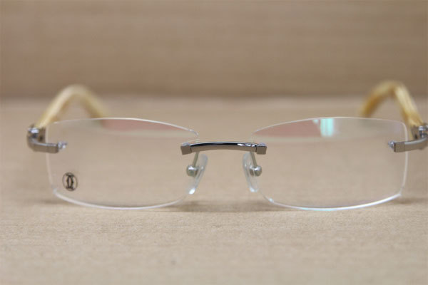 Cartier Rimless 3524012 White Genuine Natural Original Eyeglasses in Gold