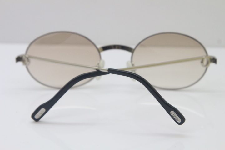 Cartier Manufacturers wholesale 1186111 Round Metal Sunglasses Exquisite Glasses