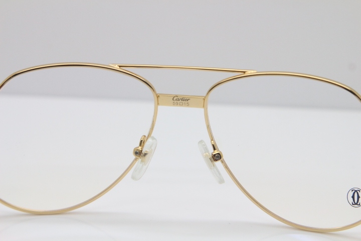 Cartier Metal  Material Unisex 1324912 Cartier CT Optical Wholesale Glasses Circular Eyeglasses