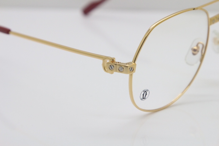 Cartier Metal  Material Unisex 1324912 Cartier CT Optical Wholesale Glasses Circular Eyeglasses