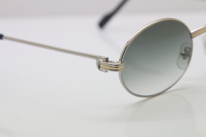 Cartier Manufacturers wholesale 1186111 Round Metal Sunglasses Exquisite Glasses