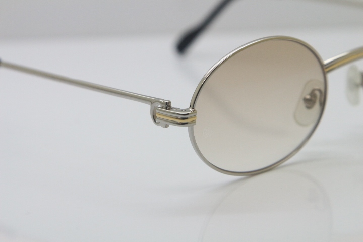 Cartier Manufacturers wholesale 1186111 Round Metal Sunglasses Exquisite Glasses