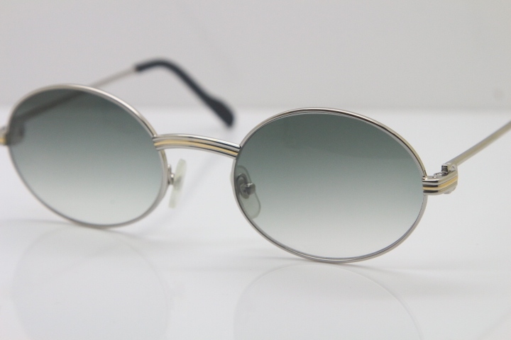 Cartier Manufacturers wholesale 1186111 Round Metal Sunglasses Exquisite Glasses