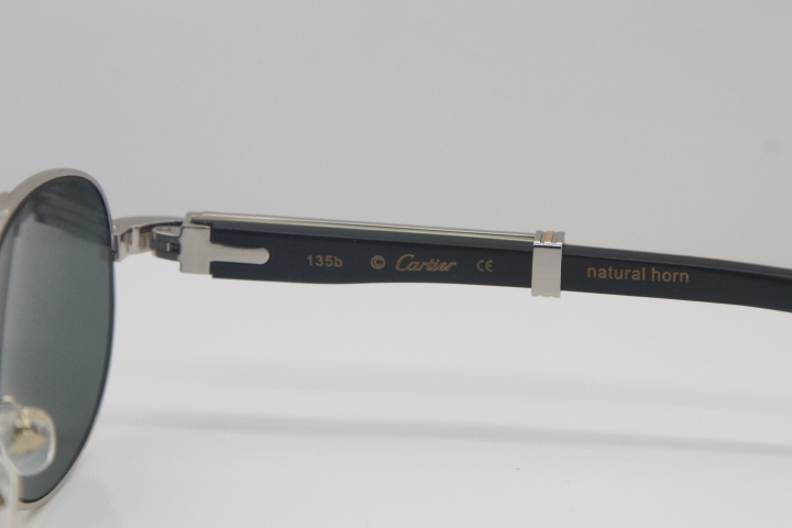Carter CT Diamond 569 Black Mix White Genuine Natural Original Buffalo horn Sunglasses Gold Brown Lens Limited edition