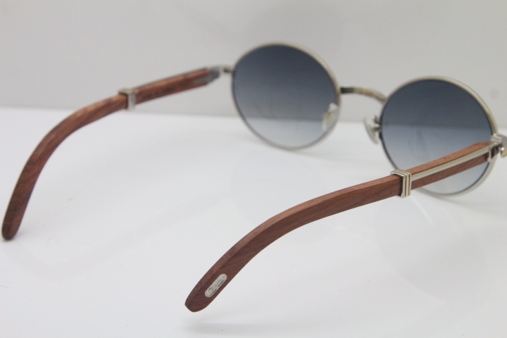 Cartier Hot 7550178 Wood Sunglasses Vintage Unisex Original Sun Glasses  Wholesale 18K Gold Sunglasses Size:55