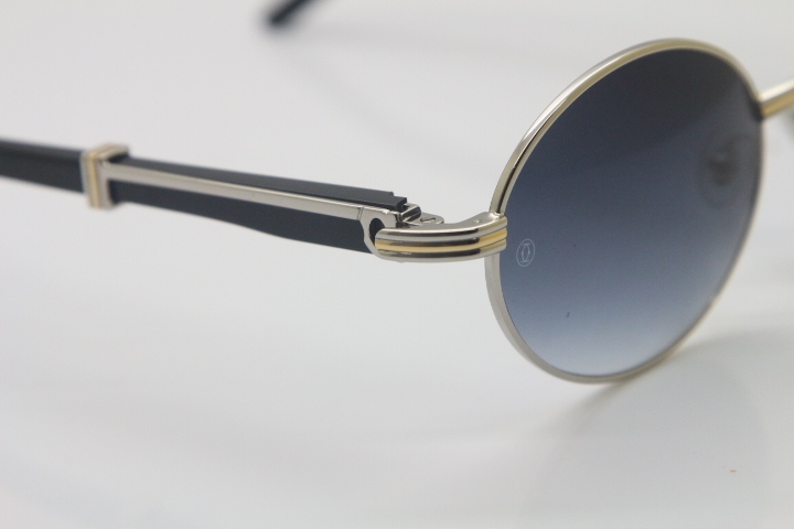 Hot Original Black Buffalo horn Cartier  CT 7550178 Sunglasses Genuine Natural Wholesale Sunglasses Size:55