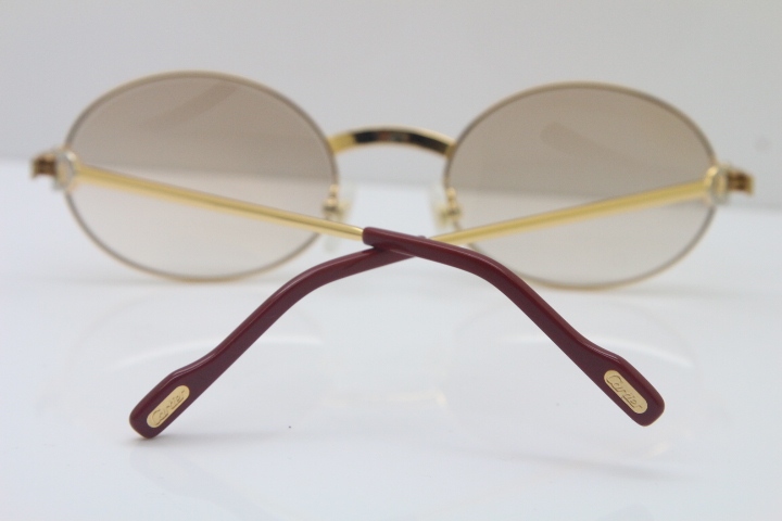 Wholesale Cartier CT 1188008 Sunglasses in Gold Brown Lens