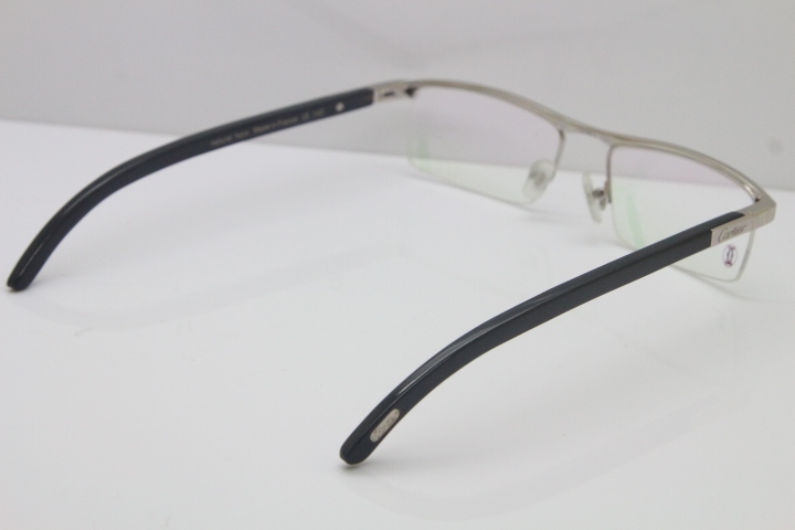 Cartier Optical 4581369 Black Buffalo Horn Eyeglasses