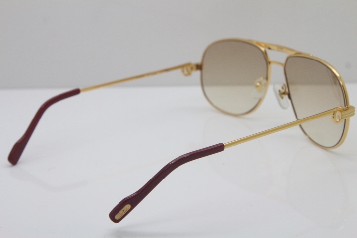 Cartier 1038366 Sunglasses Gold Brown Lens