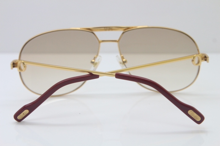 Cartier 1038366 Sunglasses Gold Brown Lens