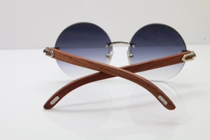 Hot Cartier CT3524012 Rimless Original Wood Sunglasses Size:57