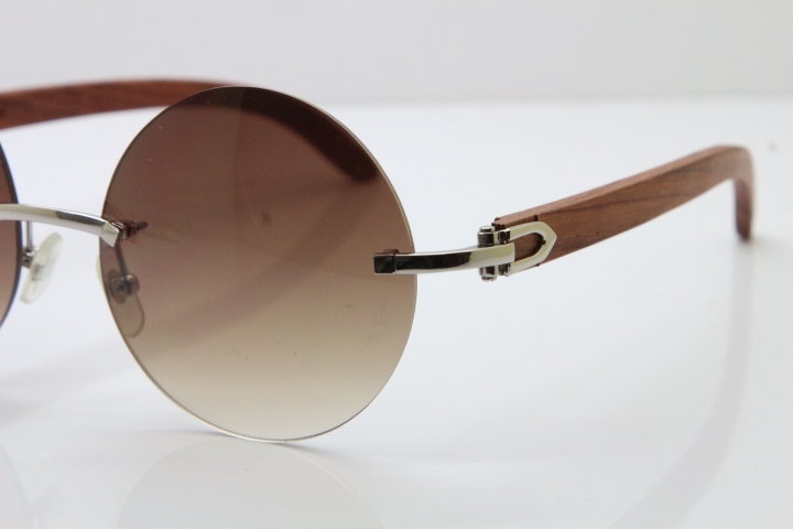 Hot Cartier CT3524012 Rimless Original Wood Sunglasses Size:57