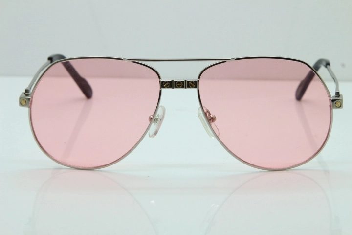 2018 New Cartier 1324912 Sunglasses in Gold Pink Lens