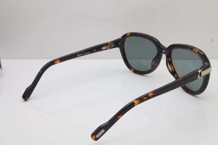 Cartier 1991 Vintage 1136125 Original Sunglasses In Tortoise Mix Silver Dark Lens