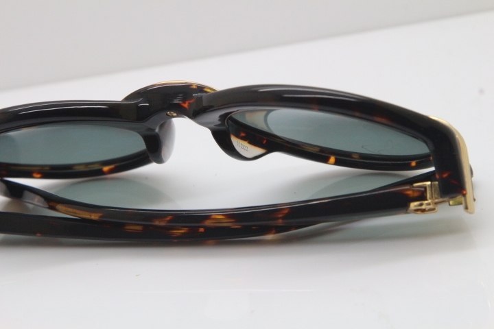 Cartier 1991 Vintage 1125108 Original Sunglasses In Tortoise Mix Gold Dark Lens