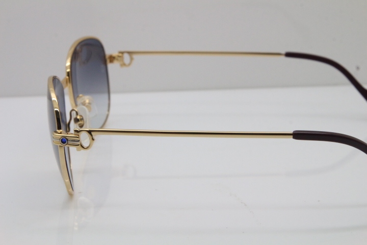 Cartier 1156479 Original Sunglasses In Gold Gray Lens