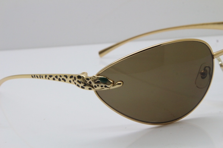 CARTIER Series Limited 1525/2000 Original Sunglasses In Gold Brown Lens