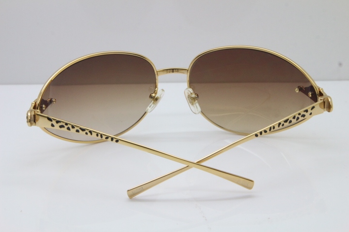 CARTIER Series Limited 1525/2000 Original Sunglasses In Gold Light Brown Lens