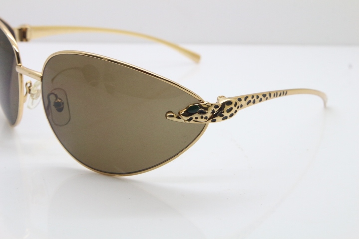 CARTIER Series Limited 1525/2000 Original Sunglasses In Gold Brown Lens