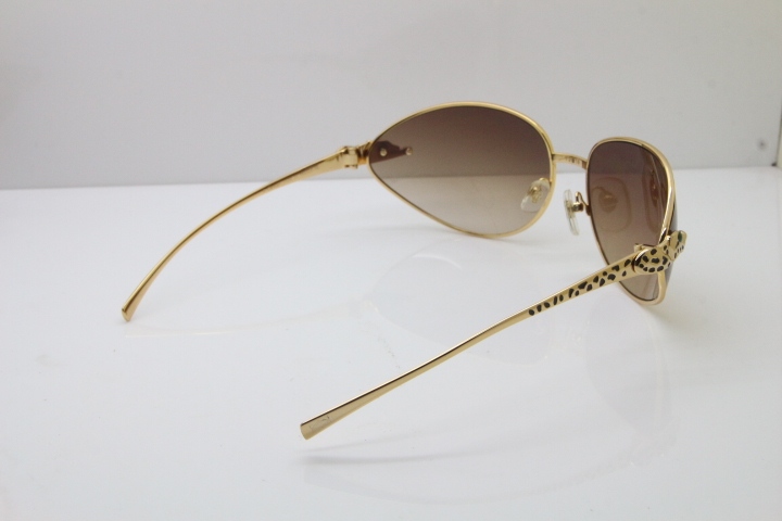 CARTIER Series Limited 1525/2000 Original Sunglasses In Gold Light Brown Lens