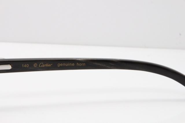 Cartier Rimless Original Black Flower Buffalo Horn 8300816 Buffs ...