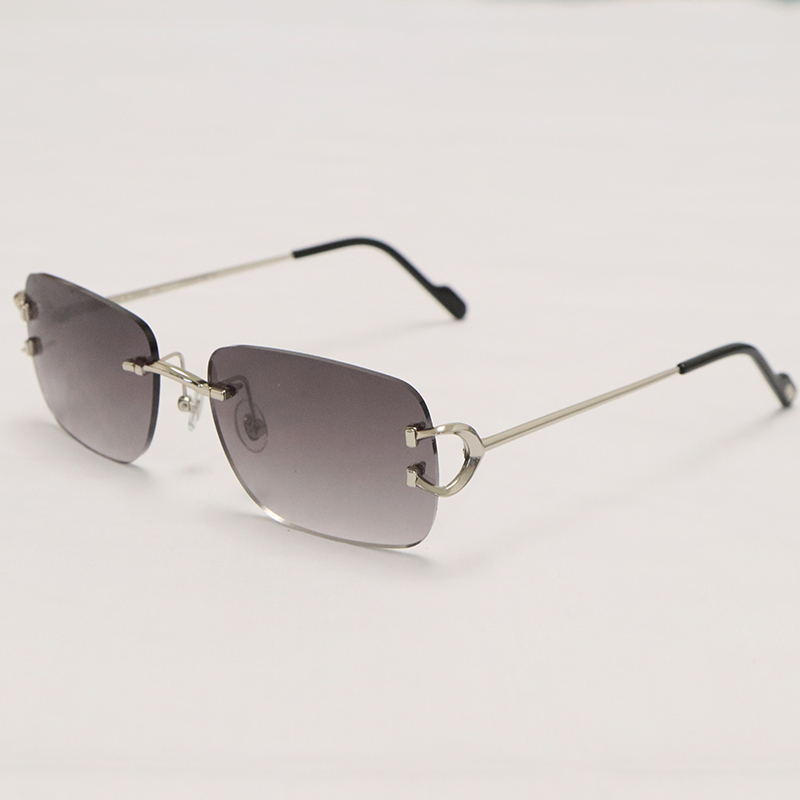 Cartier PICCADILLY CT3440 BIG C Decor Gold Occhiali Frame Rimless SunGlasses Size:57-19-145MM