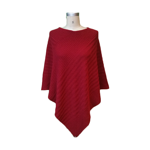 Factory manufacturer 100% Cashmere Knitwear Large Poncho Knitted Cashmere Cape for Women