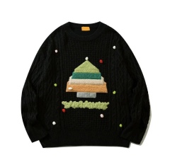 Bow three-dimensional decoration Christmas sweater for men and women