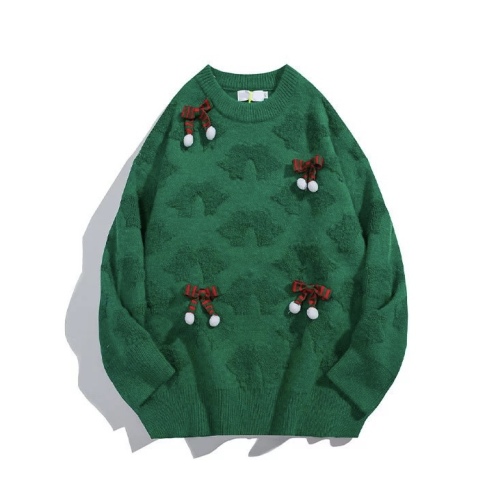 American Couple Winter Thickened Pattern Knitted Christmas Sweater