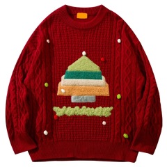 Bow three-dimensional decoration Christmas sweater for men and women