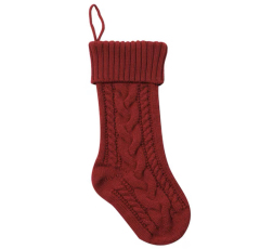 Knitted Christmas Gift Bag Decorative Socks Color Matching Large Capacity Gift Bag